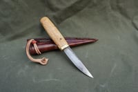 Image 15 of Puukko: Laminated Blade, Oak Handle, Leather Sheath