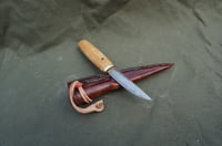 Image 17 of Puukko: Laminated Blade, Oak Handle, Leather Sheath