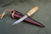 Image 18 of Puukko: Laminated Blade, Oak Handle, Leather Sheath