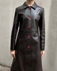 Image 3 of LONG SHEEPSKIN LEATHER COAT