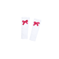 CANDY WHITE PINK BOW SOCKS