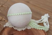 Image 1 of Heart Lace Tieback - Soft Green