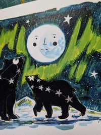 Image 1 of Ursa Major and Ursa Minor Bears A5 Digital Print