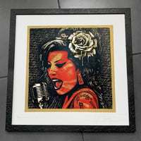 Image 1 of AMY WINEHOUSE • 2/3 AP • metallic gold • SUPPLIED FRAMED