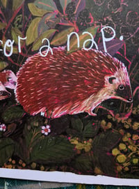 Image 1 of Time For A Nap A5 Hedgehog Digital Print