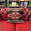 AZTEC CUSHION - BROWN, RED AND TEAL