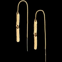 PLUIE D'OR String Earrings · 2 Pendants
