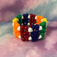 Bold Rainbow X Base Kandi Cuff