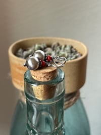 Image 8 of Sterling silver Coral seed earrings- n82