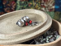 Image 10 of Sterling silver Coral seed earrings- n82