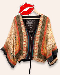 Image 2 of FLOWER CHILD¥OVERSIZED ¥ BOMBER JACKET ¥ UNISEX ¥ UPCYCLED ¥ IBIZA
