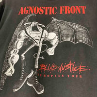 Image 2 of Agnostic Front 'Blind Justice' Euro Tour 90s M