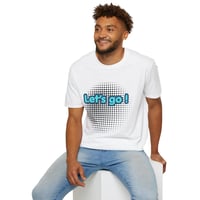 Image 2 of Let's Go! text design T-Shirt | retro halftone pop art
