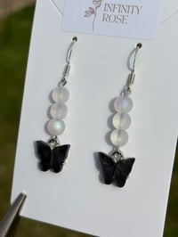 Image 3 of Butterfly Frosted Glass Earrings