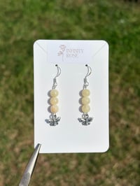 Image 1 of Bee Honey Jade Earrings