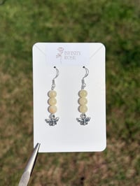 Image 2 of Bee Honey Jade Earrings