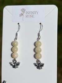 Image 3 of Bee Honey Jade Earrings