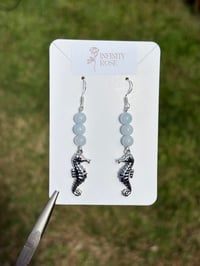 Image 1 of Seahorse Aquamarine Earrings