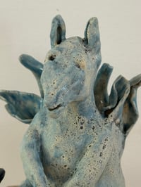 Image 3 of Clay: blue donkey with wings