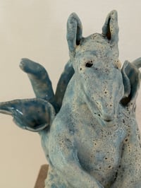 Image 5 of Clay: blue donkey with wings
