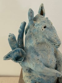 Image 6 of Clay: blue donkey with wings