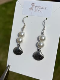 Image 2 of Shell Faux Pearl Earrings