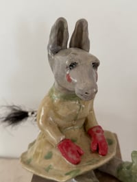 Image 5 of Clay:Donkey in red mittons