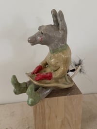 Image 10 of Clay:Donkey in red mittons
