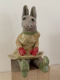 Image 13 of Clay:Donkey in red mittons