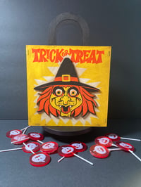 Image 1 of Handcrafted vintage Topstone-inspired Halloween candy container bag