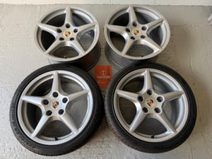 Image of Genuine Porsche 911 997 BBS Carrera III 18" 5x130 Alloy Wheels USED