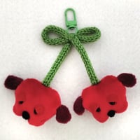 Image 1 of Cherry-dogs plush keychain