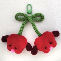 Image 2 of Cherry-dogs plush keychain