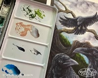 Image 4 of Original Painting - "Black Wings Watching" - FRAMED
