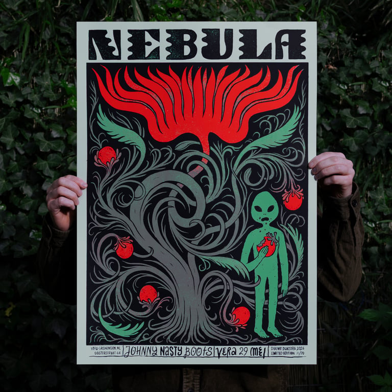 Nebula // Screenprinted Gig poster
