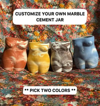 Image 1 of Custom Marble Cement Female Form Vase • Two-Tone Planter