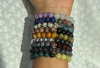 Image 2 of Custom Bracelet • Two-Tone Gemstone Beaded Jewelry