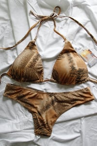 Image 4 of ♲ Vintage Animal Print Bikini Set - XL Top / L Bootyshort 