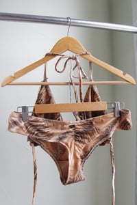 Image 3 of ♲ Vintage Animal Print Bikini Set - XL Top / L Bootyshort 