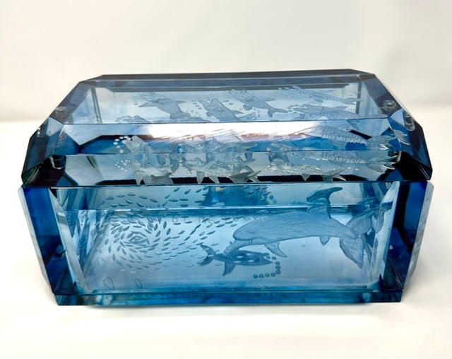 Lucite Double Desk Box- New Delivery - Image 2 of 8