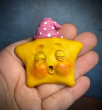 Image 2 of Made to Order Sleeping Star Magnet  , blue or pink cap 