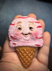 Image 2 of Made to order Ice Cream Cone Magnet - Strawberry or Mint 