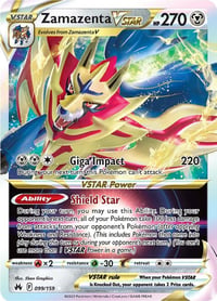 Zamazenta VSTAR - SWSH: Crown Zenith - Near Mint