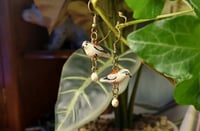 Image 1 of Long tailed tit family earrings