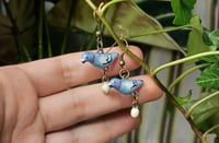 Image 1 of Pigeon family earrings