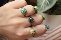 Image 3 of Colorful ladybug rings (adjustable)