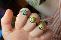 Image 4 of Colorful ladybug rings (adjustable)