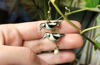 Image 4 of Great spotted woodpecker family earrings