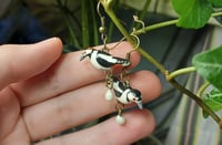 Image 5 of Great spotted woodpecker family earrings