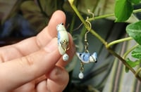 Image 4 of Blue jay family earrings